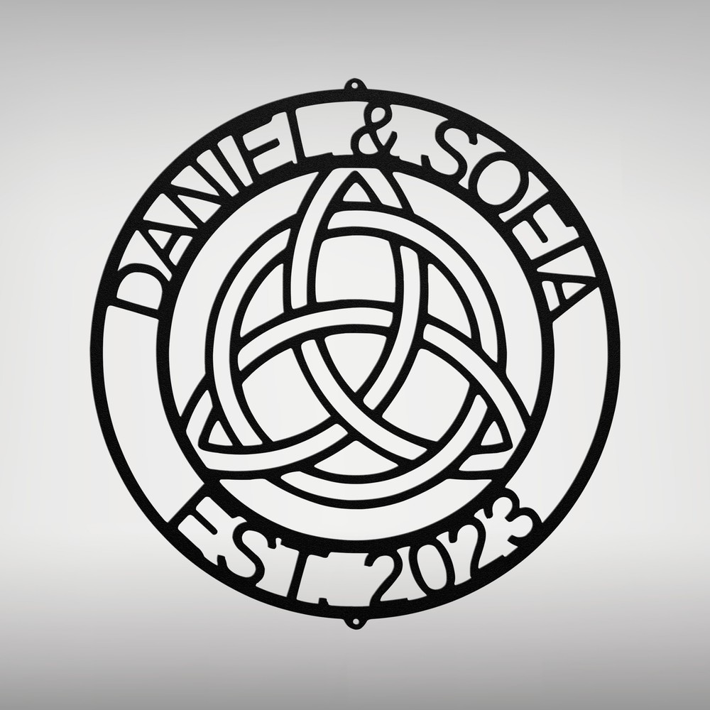 Personalized Celtic Metal Sign Custom Wall Art Gift for Home Office Decor