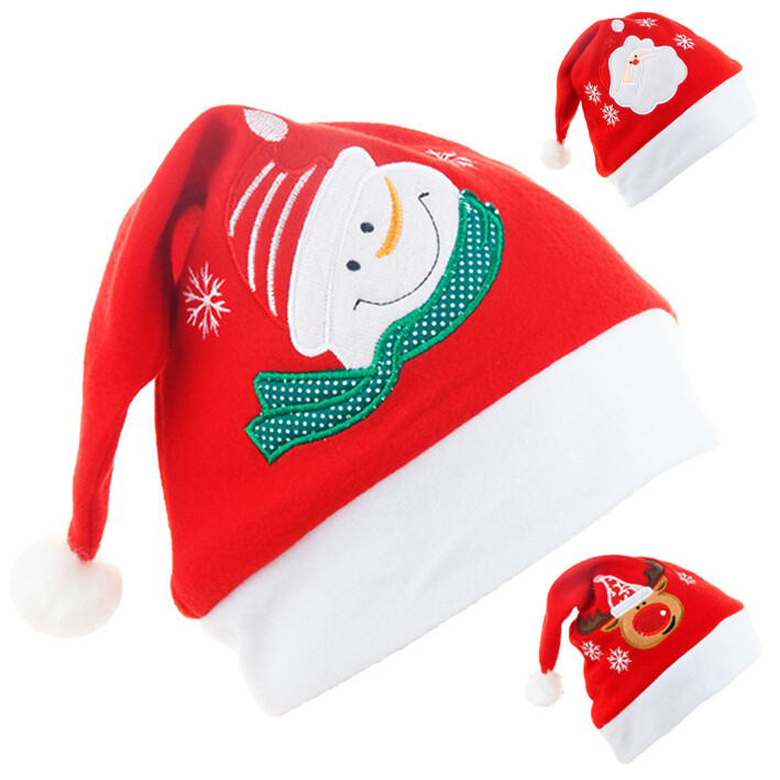 Adult Kids Santa Hat Christmas Cap Costume Xmas Party Wear Costume Claus
