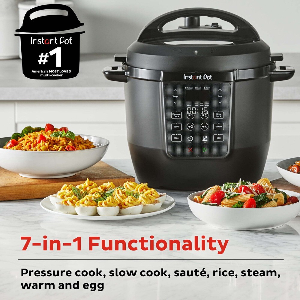 Instant Pot RIO Chef Series 6 Qt Pressure Cooker and Multi-Cooker - Black