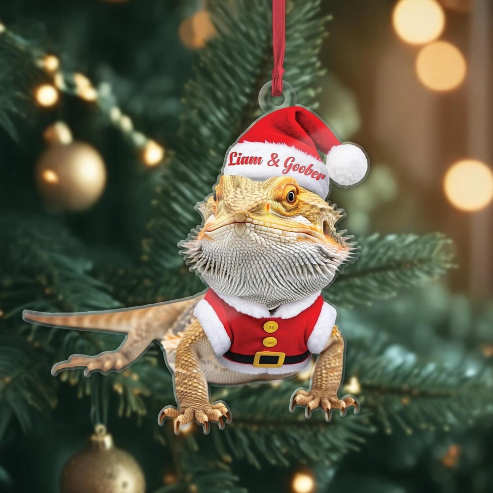 2d Flat Custom Bearded Dragon Ornament Bearded Dragon Ornament Gift For Boys