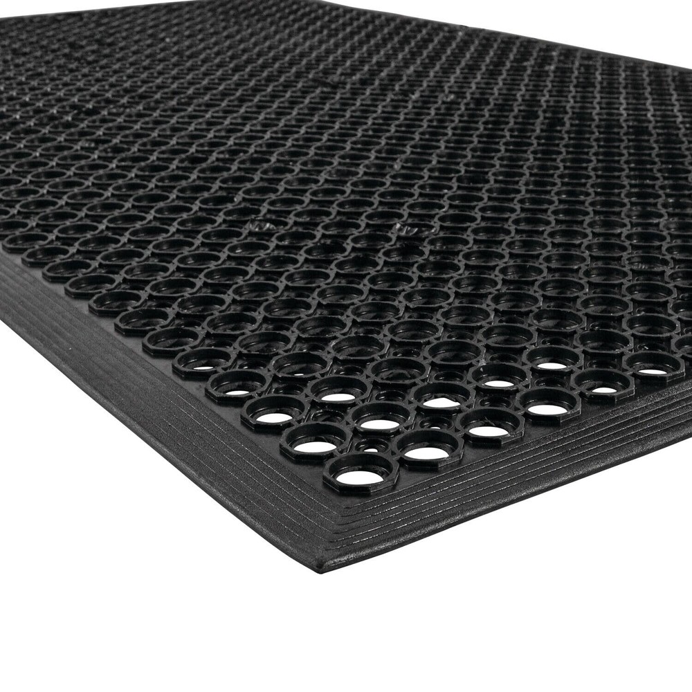 NoTrax 3' x 10' Lightweight Restaurant Rubber Floor Mat with Drainage Holes, ...