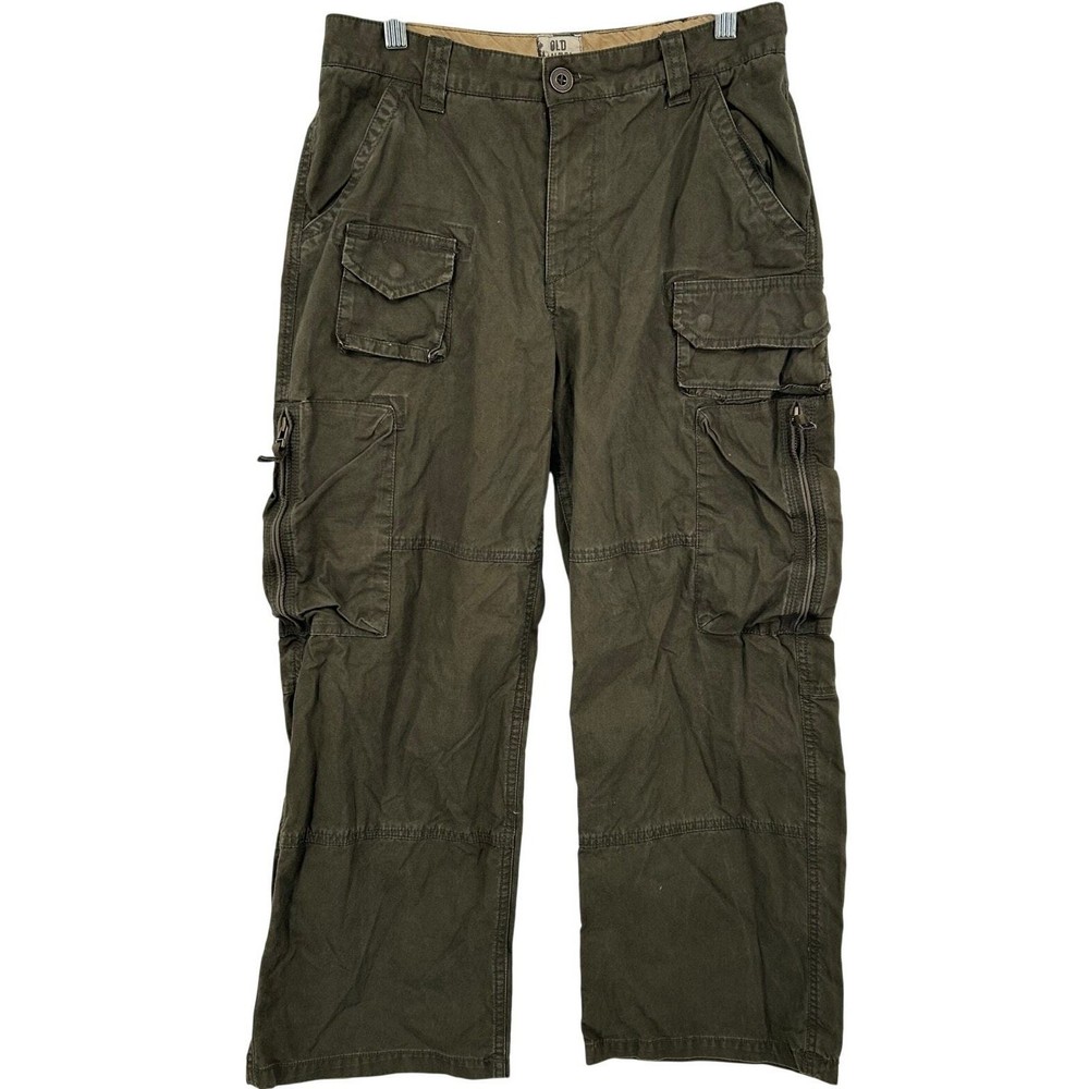 VTG y2k women's green Old Navy baggy wide leg cargo carpenter skater punk pants