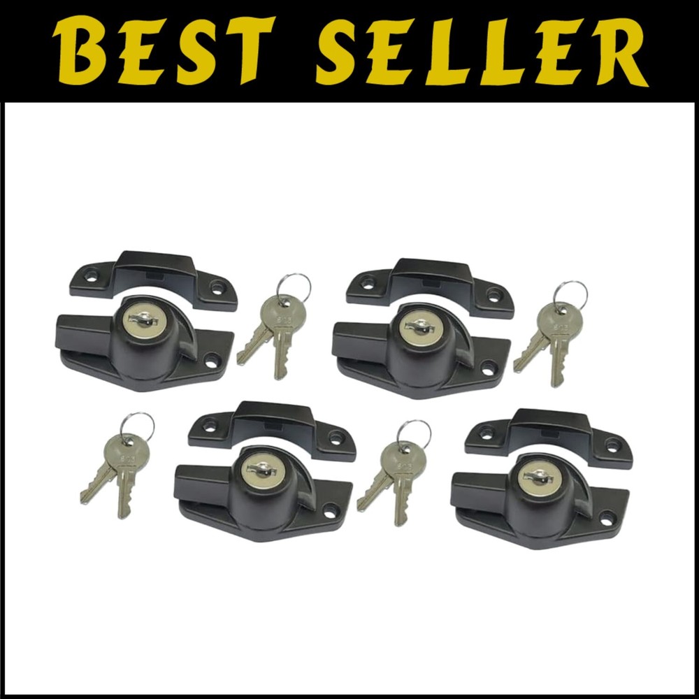 Child-Safe Zinc Sash Window Lock 4-Pack for Enhanced Security