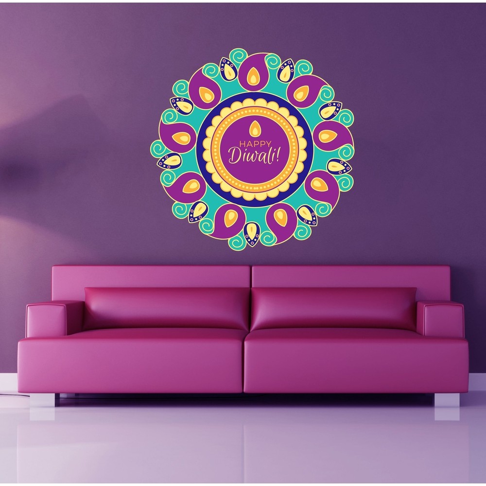 Happy Diwali Mandala Wall Decal