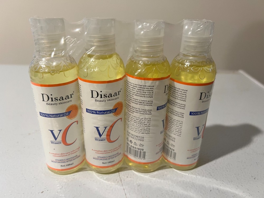 Disaar body oil with Vitamin C for women. Use only in the night for good results