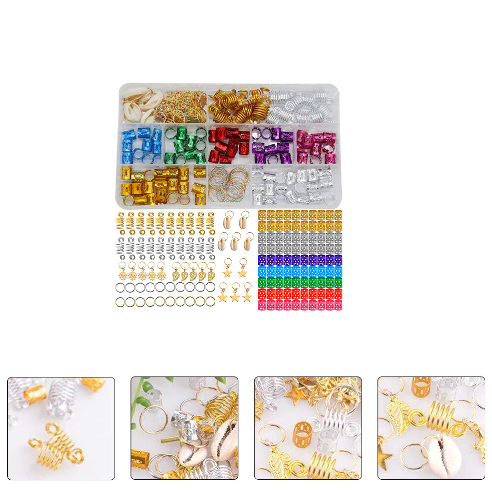 150 Pcs Dreadlocks Braid Rings Hair Clips for Thin Jewelry Braids