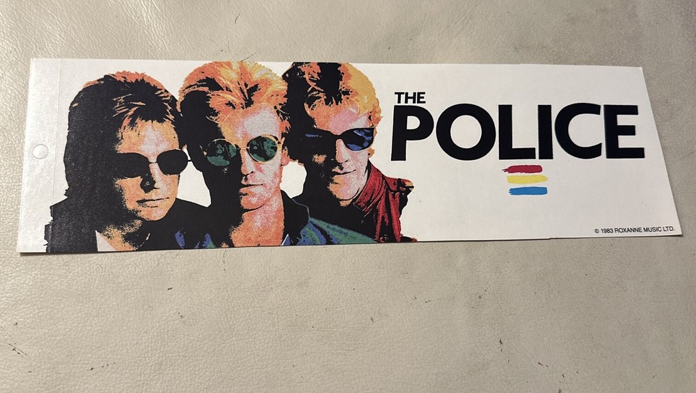 Vintage The Police Rock Band Synchronicity Bumper Sticker # 754