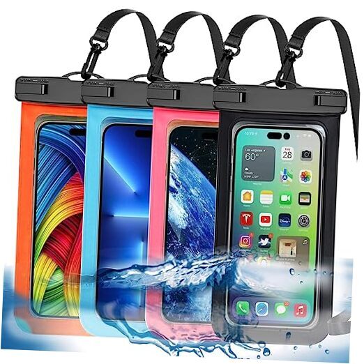 4-Pack Universal 4A Chargers in Black, Blue, Pink, and Orange