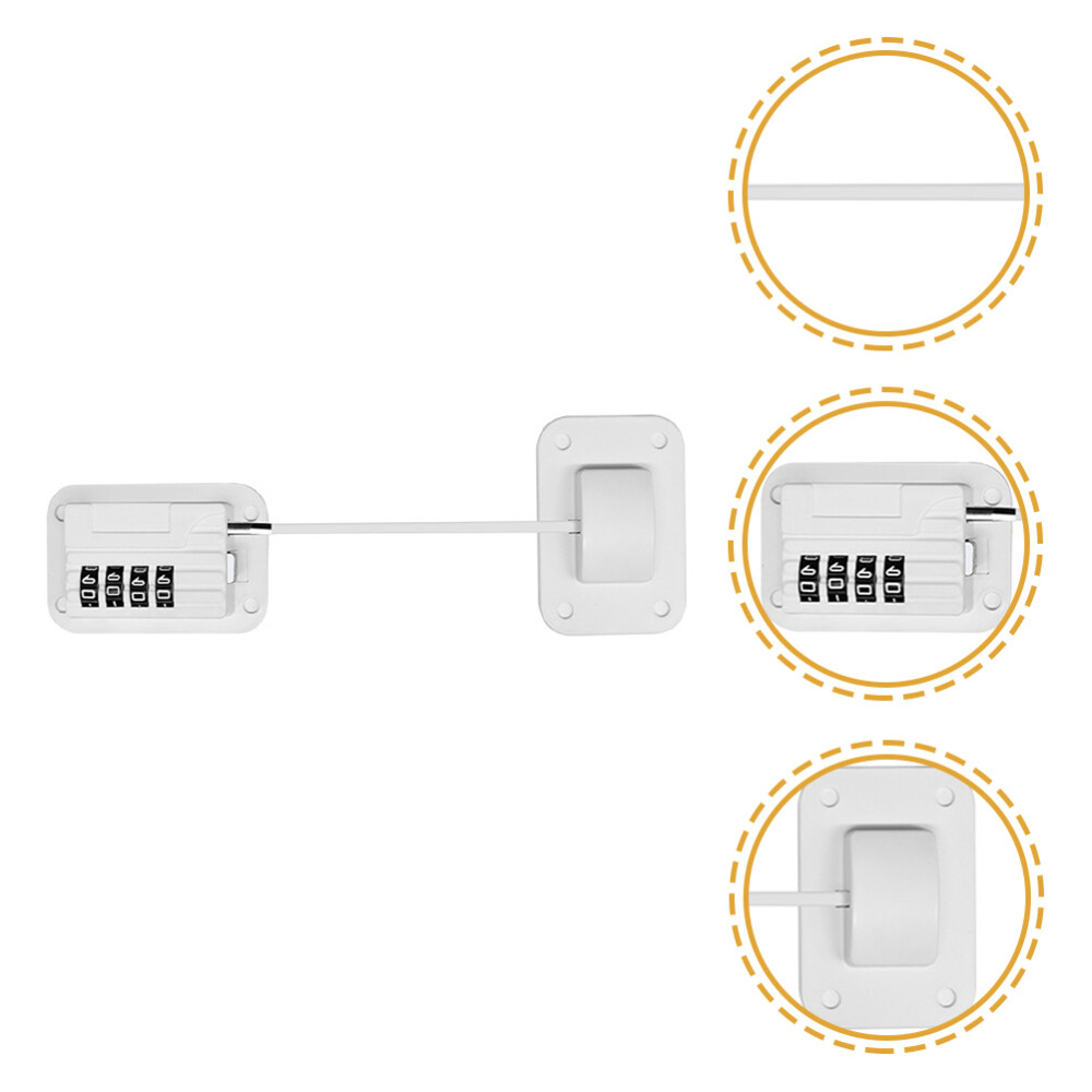 2 Sets Fridge Door Lock Four Wheel Combination Drawer Password Child