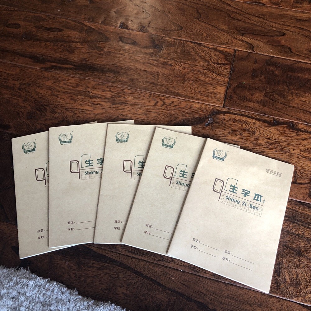 5pcs Chinese exercise book for character practicing writing Tian Ge Notebook