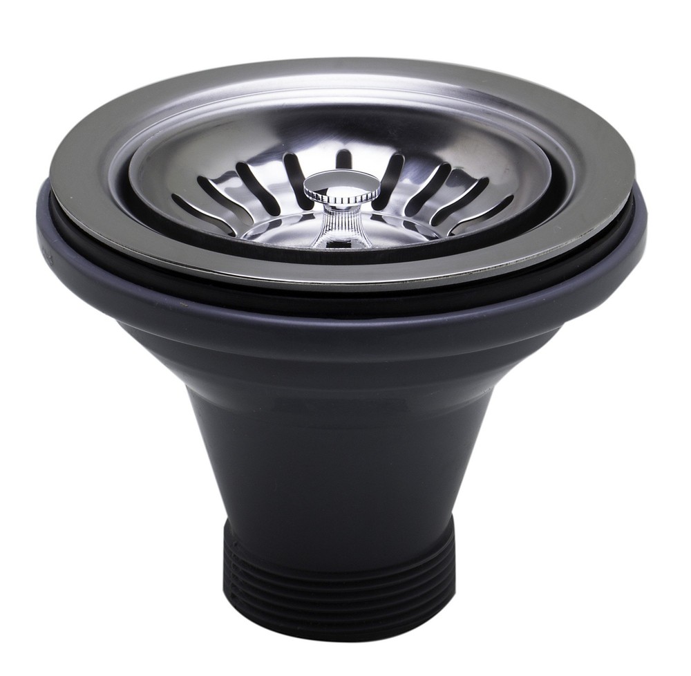 ABST35 Polished Stainless Steel 3 1/2-Inch Basket Strainer Drain