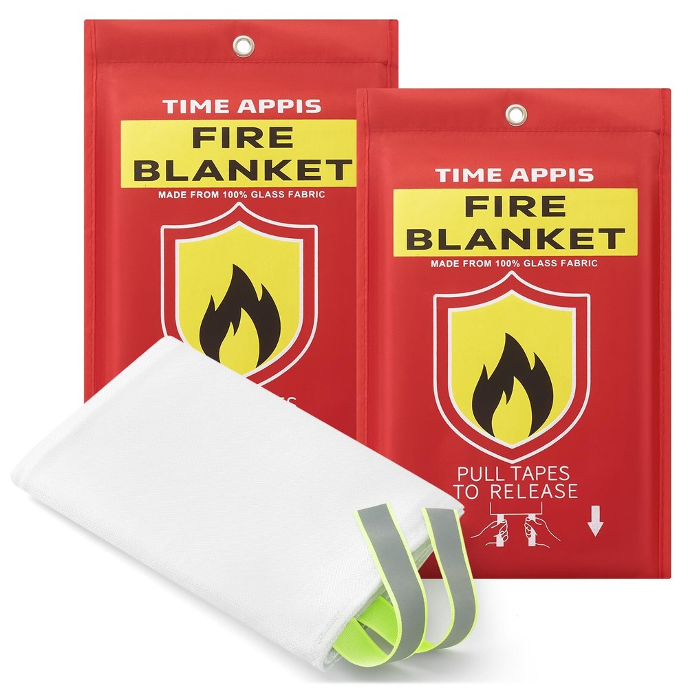 Fire Blanket, 2 Pack Fireproof Blankets for Home Kitchen, 40'' x 40'' Heavy D...