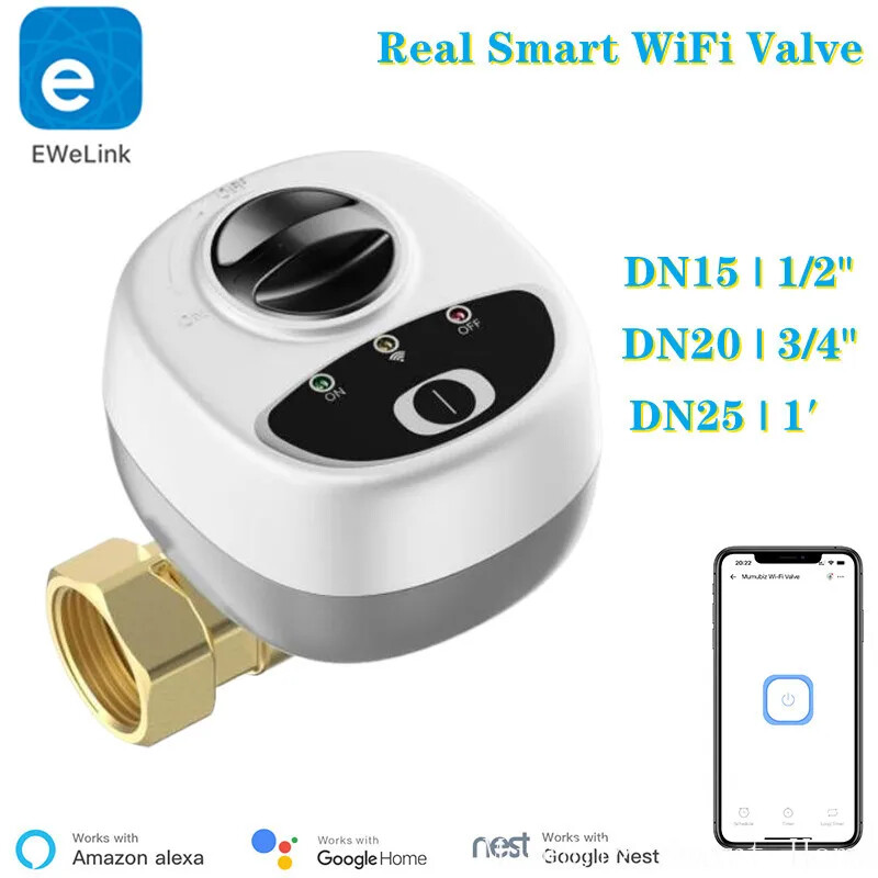 WiFi Smart Valve Smart Water / Gas Shutoff Automated Ball Valve Wireless Control-image