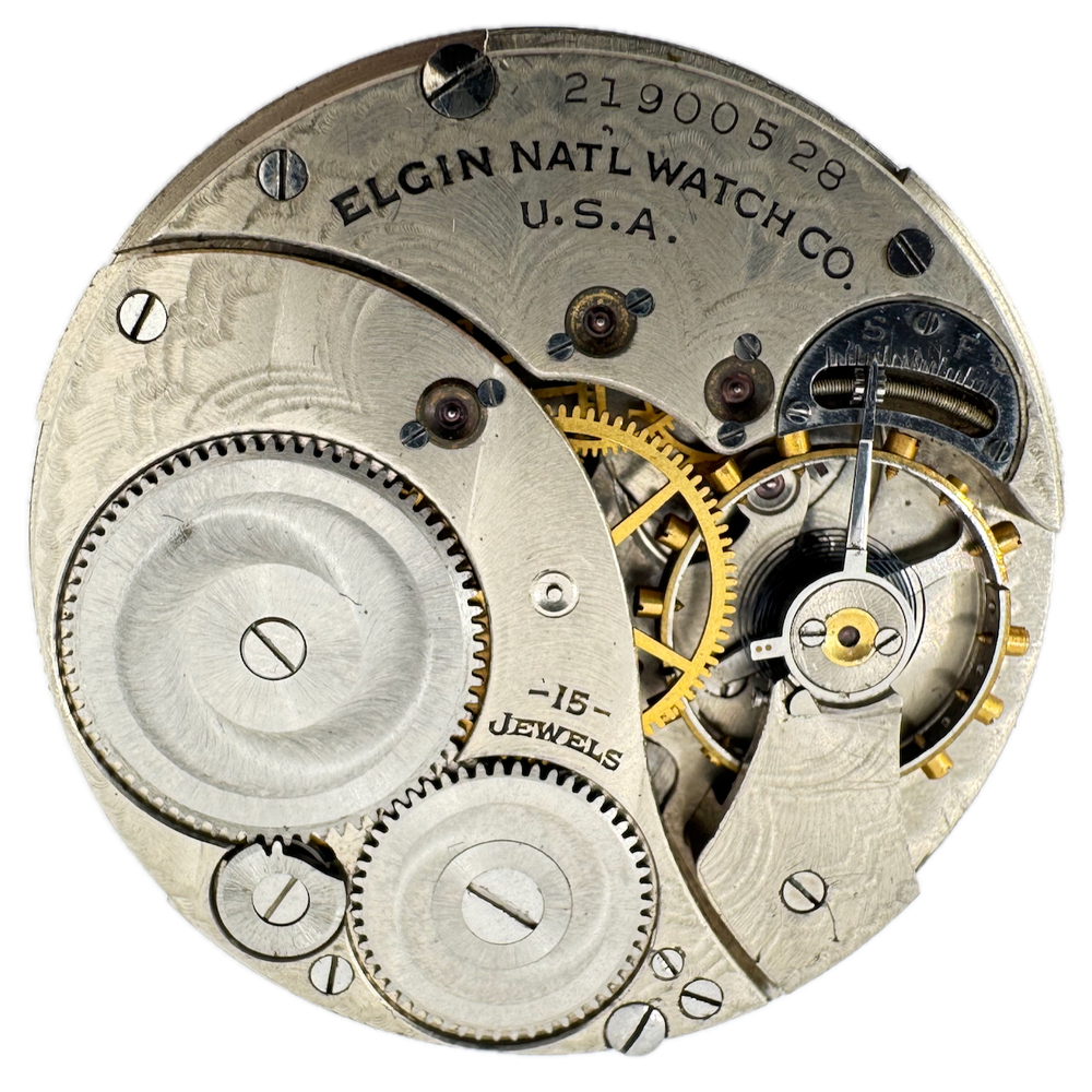Antique 1919 Elgin 15 Jewel 12s Mechanical Pocket Watch Movement 315 USA