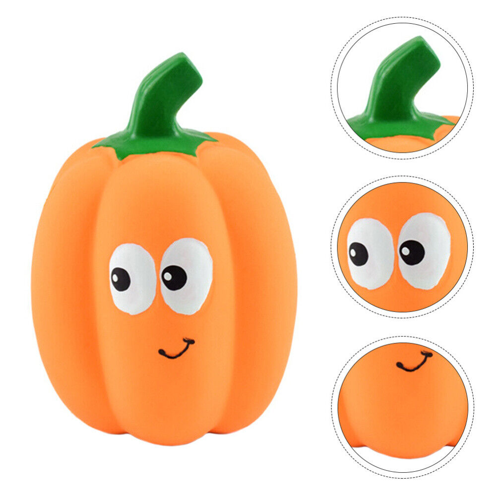 Pumpkin Shaped Toy Sound Squeaker Pet Toy Pet Training Toy Latex Pet Toy