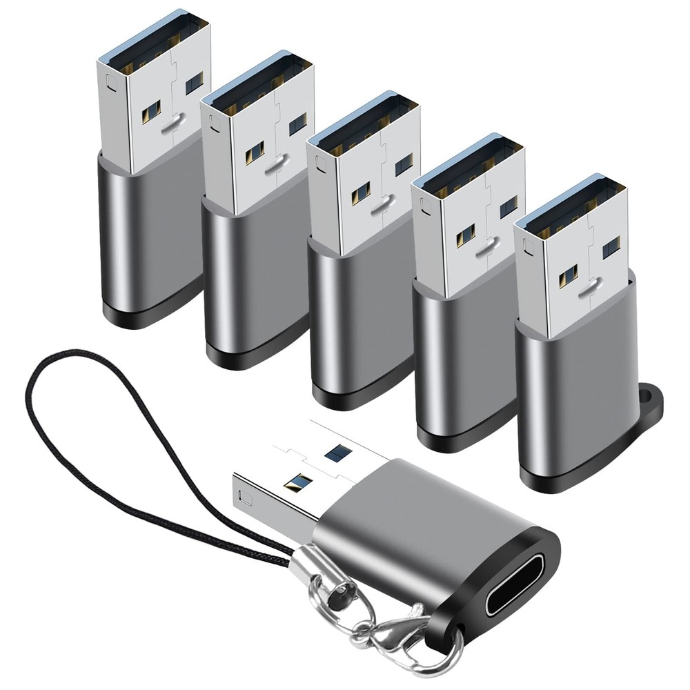 BaseNew 6-Pack USB to USB C Adapter for Fast Data Transfer