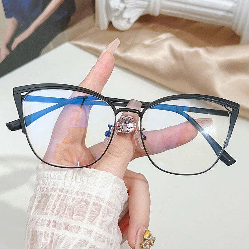 Women's Cat Eye Computer Anti-Blu-ray Myopia Glasses