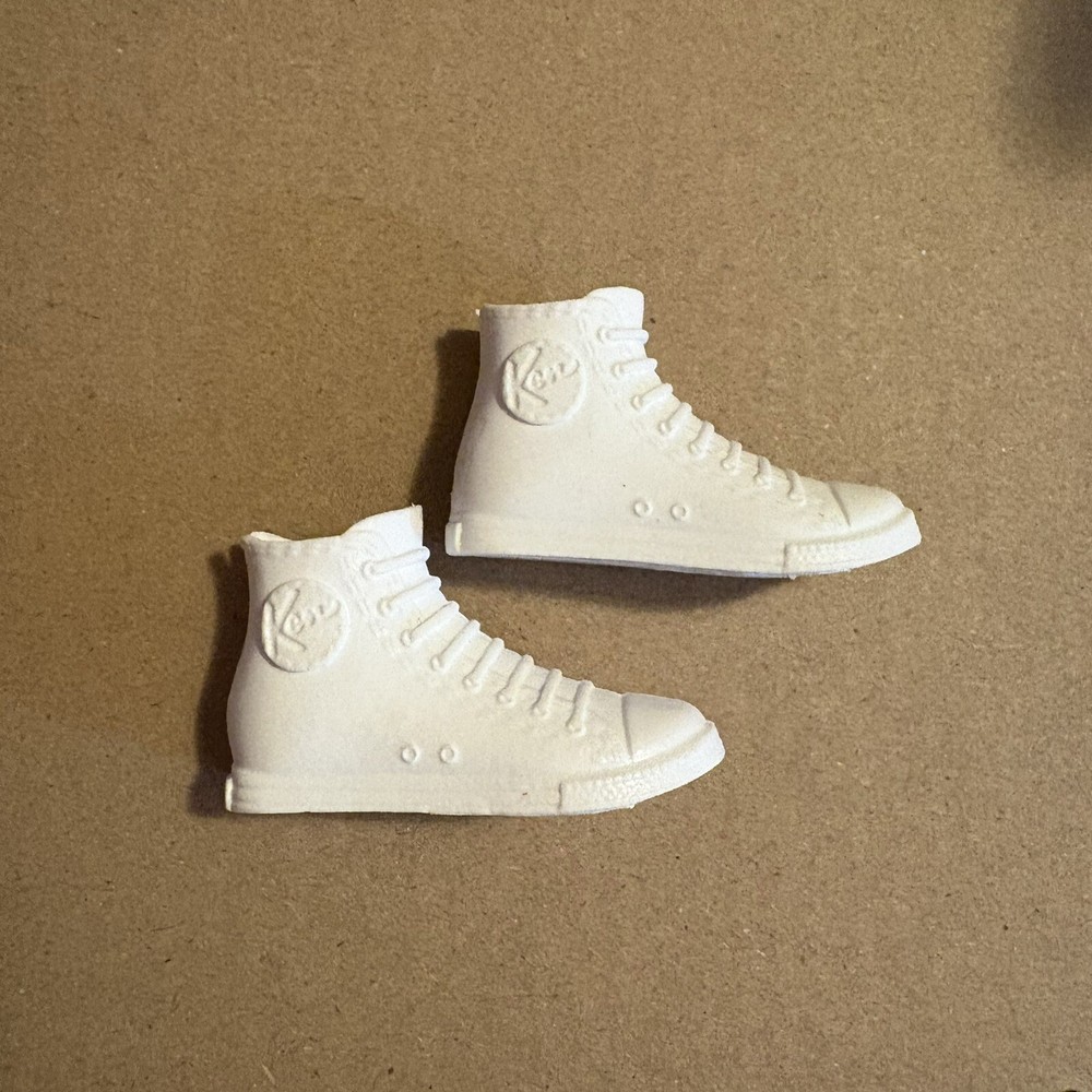 Ken Dog Trainer Doll Shoes White Sneakers Laces 2020 Barbie Careers GJM34