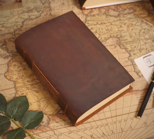 Personalized B6 Cow Leather Notebook for Writing Sketching Diary A299  