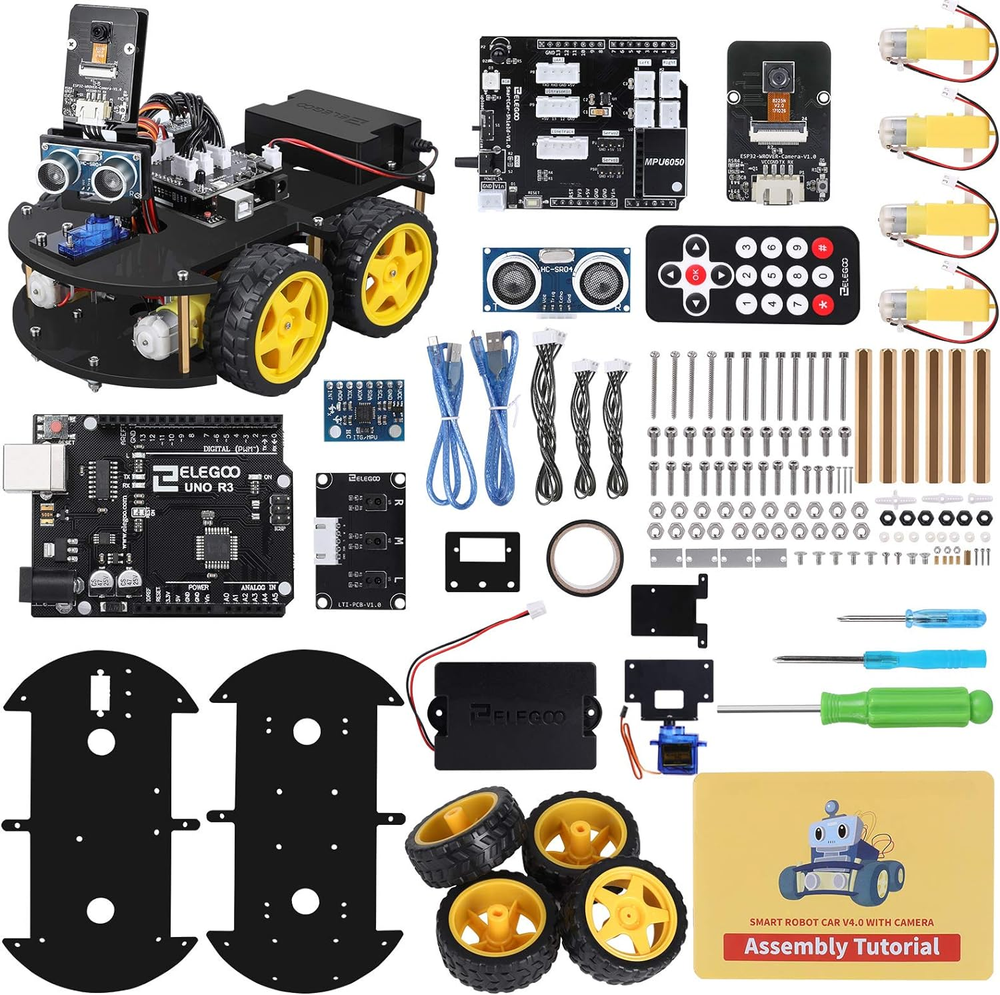 UNO R3 Smart Robot Car Kit V4 for Arduino Robotics for Kids Ages 8-12 12-16 STEM