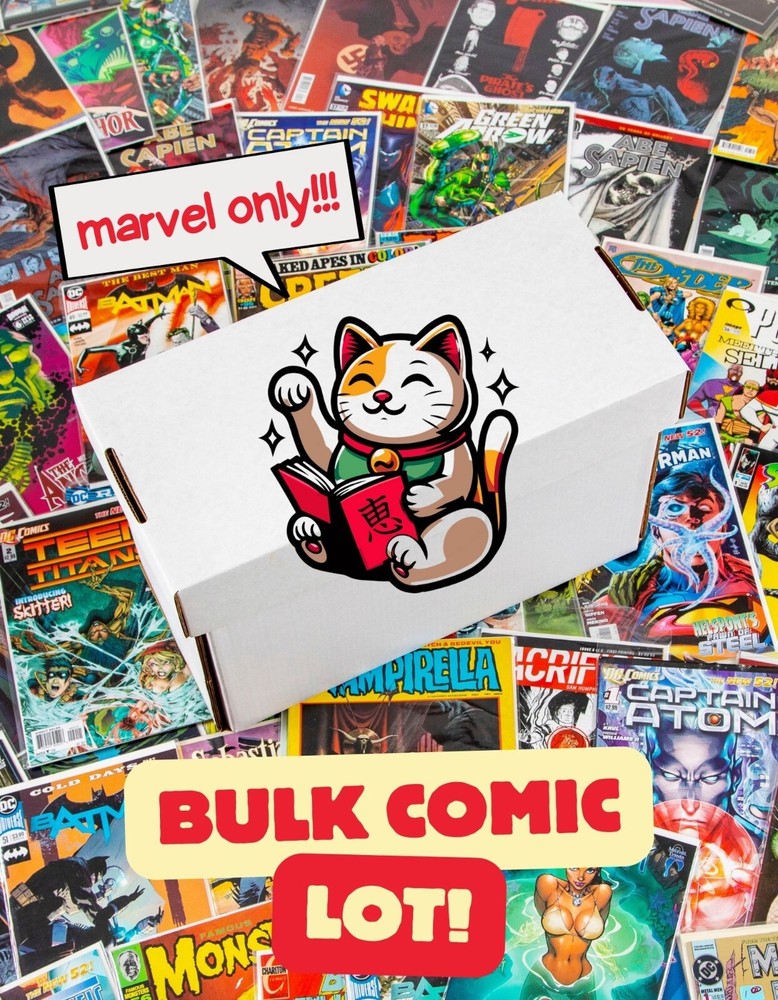 100 BULK COMIC BOOK LOT (Marvel only) - Includes Premium GEMINI Comic Box