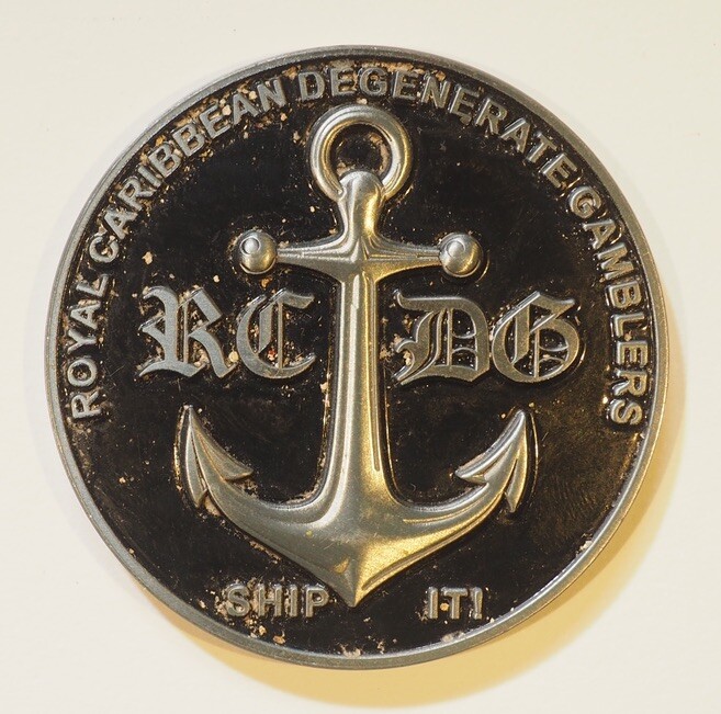 Challenge Coin, RCDG, Royal Caribbean Degenerate Gamblers Token