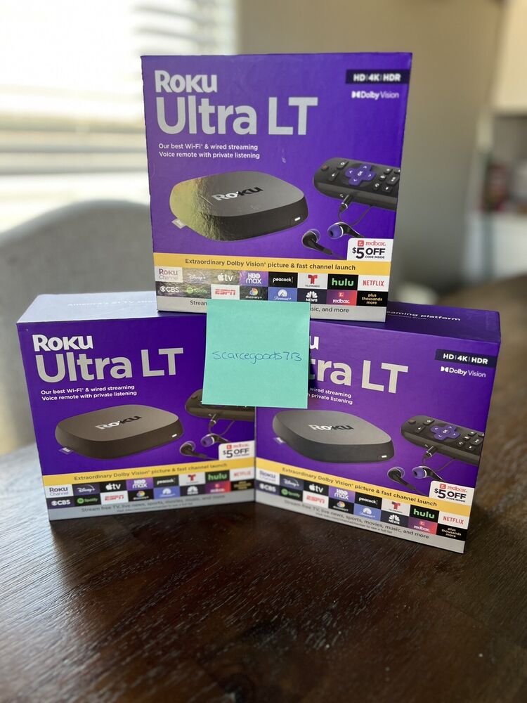 NEW Roku Ultra LT 2024 HD Digital Streaming Device - Black