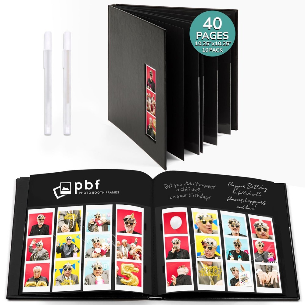 Photo Booth Frames - Photo Booth Album Scrapbook Slide in Pictures 40 Black P...
