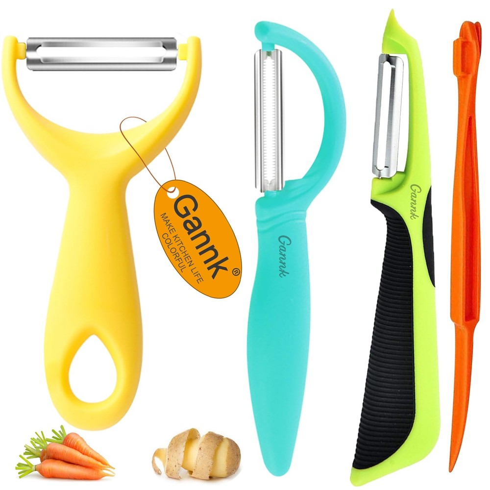 GANNK Vegetable Potato Peelers for Kitchen, Y Peeler for Apple Fruit Carrot Zuc