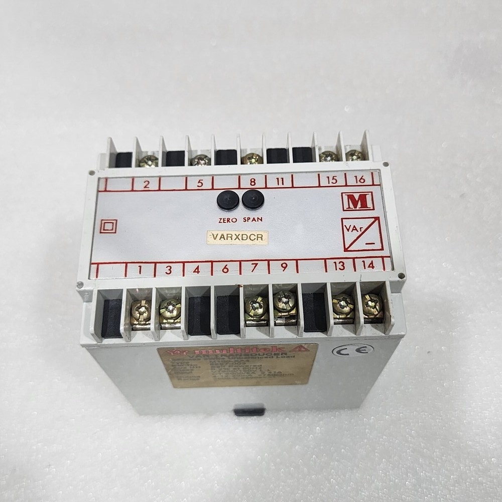MULTITEK M100-XA4 VAR TRANSDUCER VT600/120V L-L CT 5000/5A 2.41A
