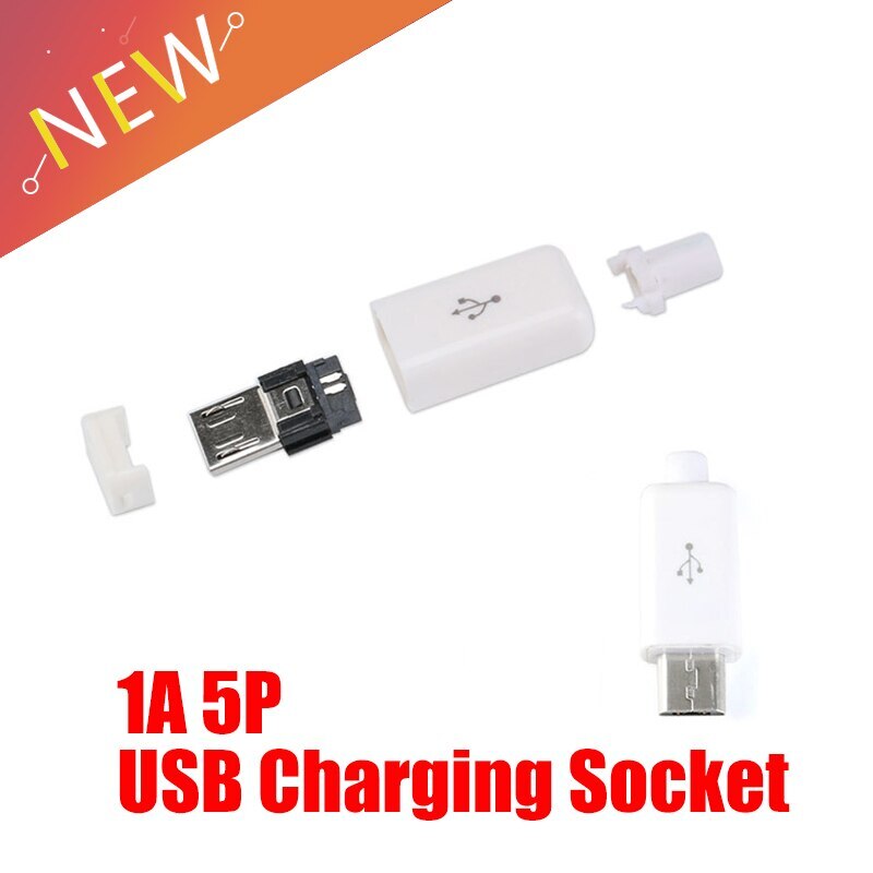 10Pcs Micro USB Male Plug Connector 5pin Welding Data OTG Line Interface