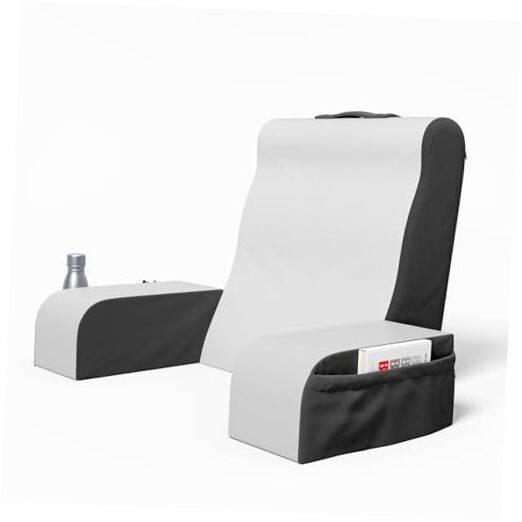 Kolbs Reading Pillow | Full Support for Comfort Solid Foam Standard Grey/White