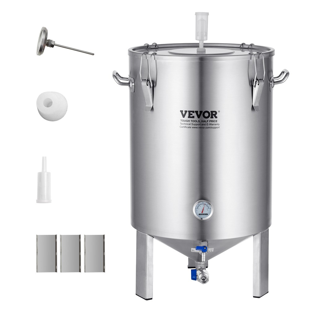 VEVOR 16 Gal Stainless Steel Home Brew Kettle Set Beer Brew Bucket Fermentor