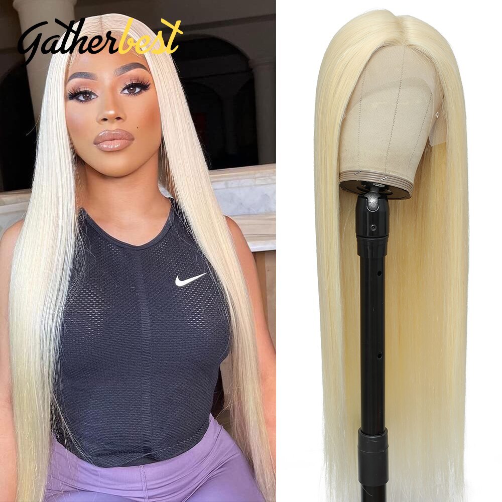 613 Blonde Lace Front Wig 13x4 Transparent Lace Human Hair Straight