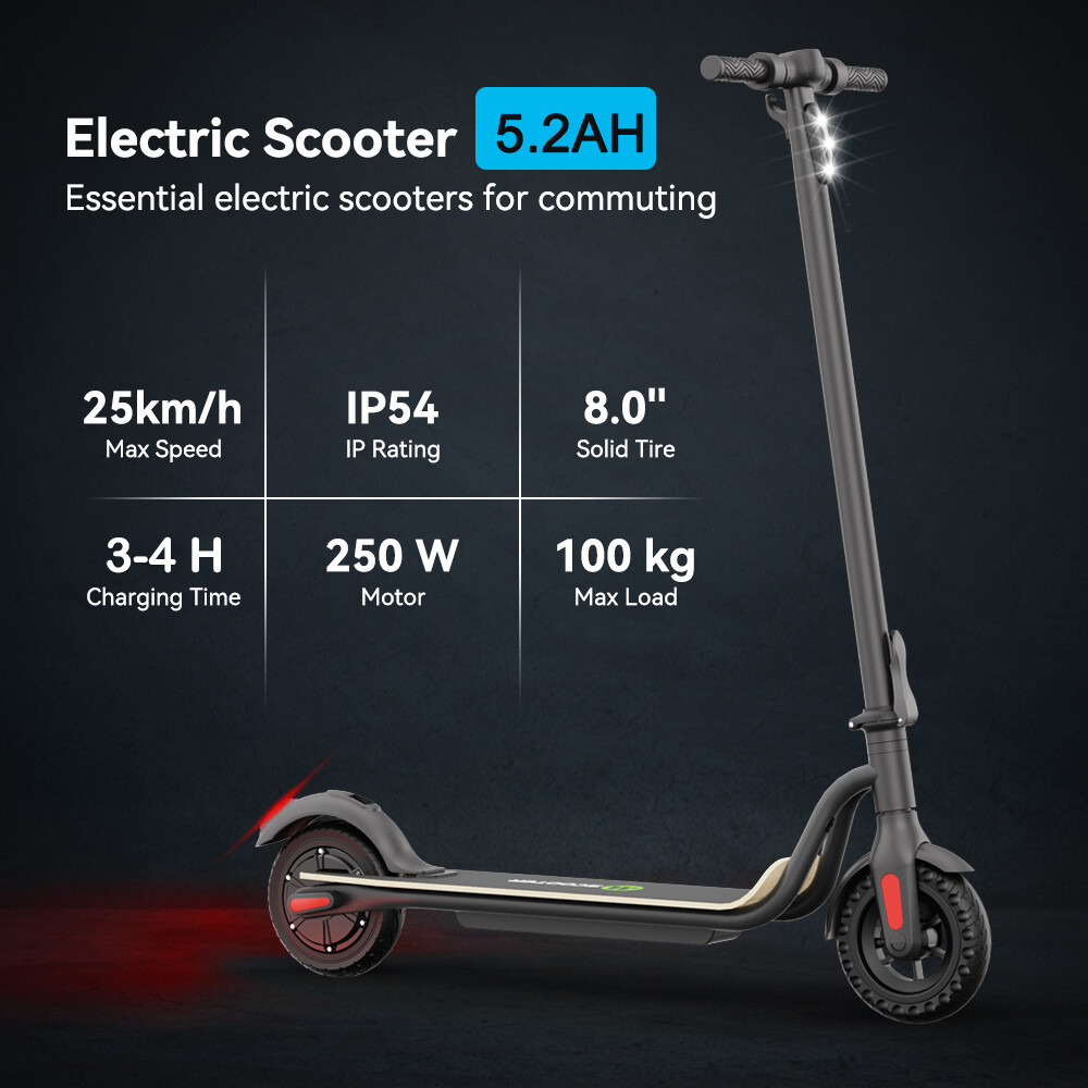 5.2A Long-Range Folding Electric Scooter for Adults Safe Urban Commuter USA