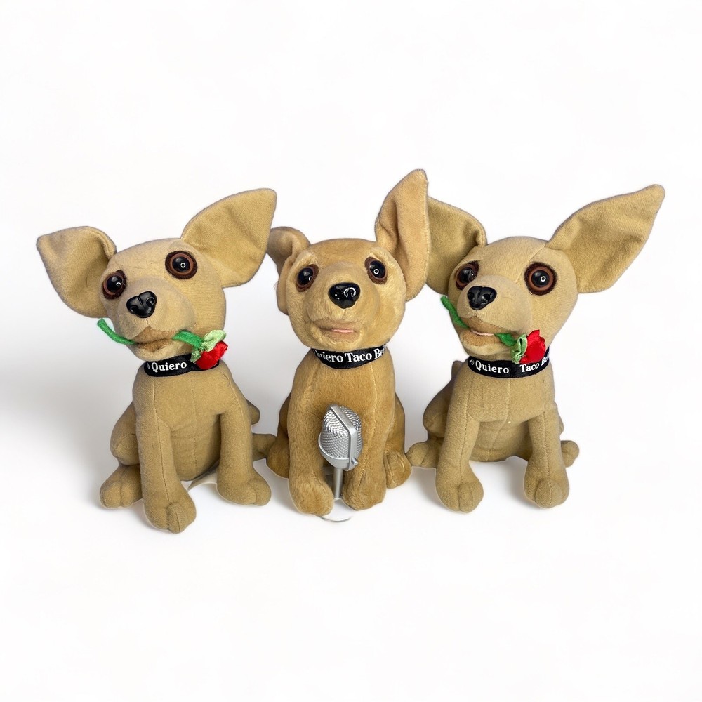 Taco Bell Plush Chihuahua Lot of 3 Yo Quiero 7