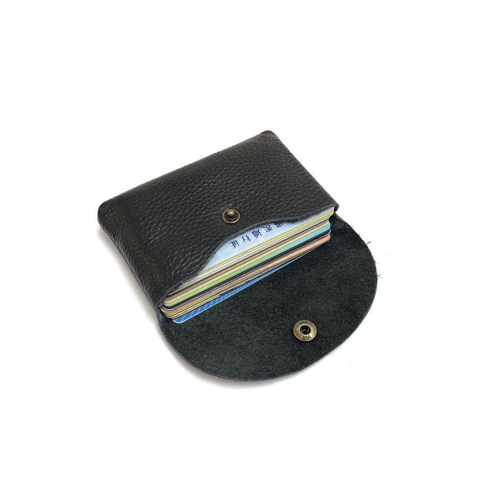 Slim Leather Business Credit Card Holder with Coin Purse  -image