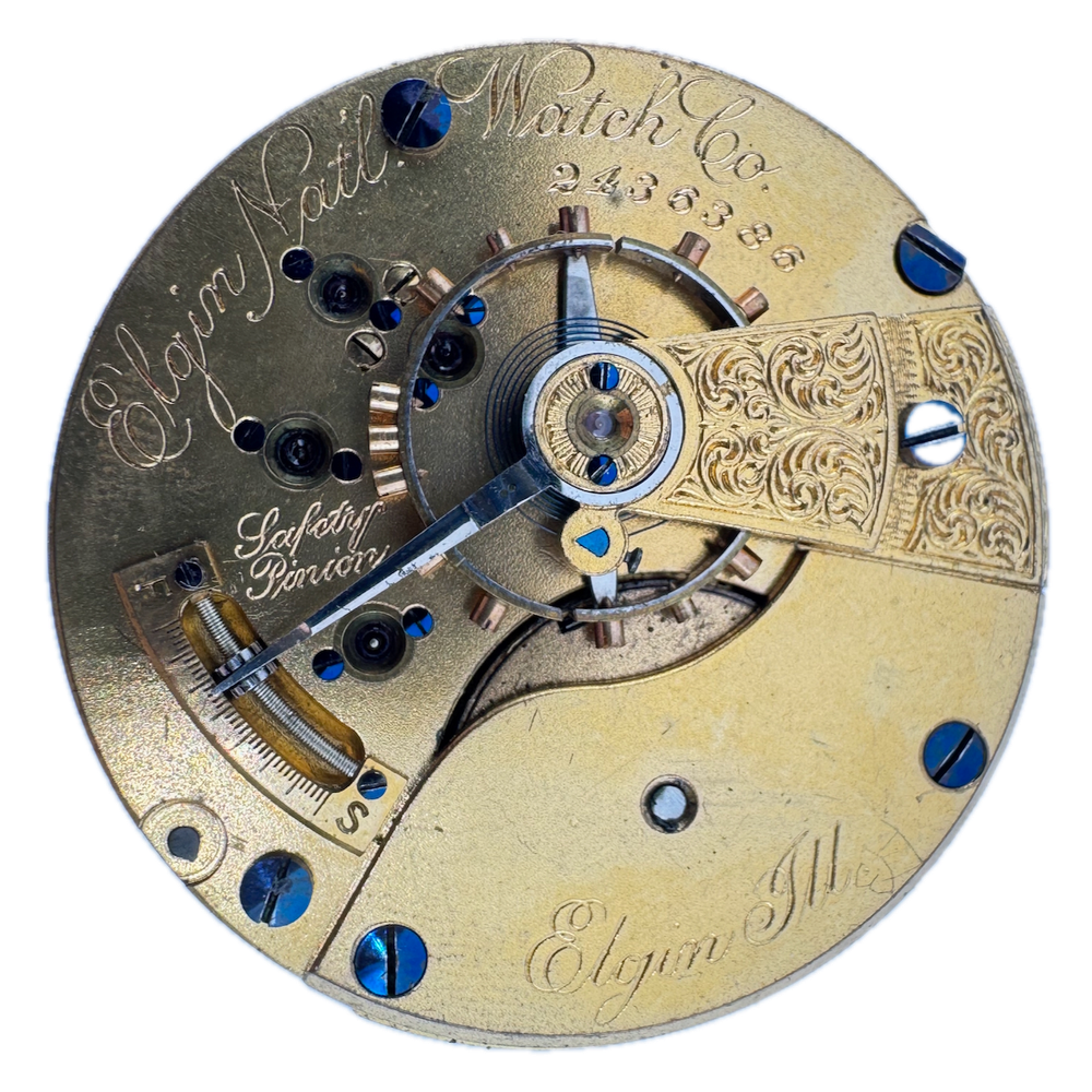 Antique 1887 Elgin 15 Jewel 18 Size Mechanical Pocket Watch Movement USA 75