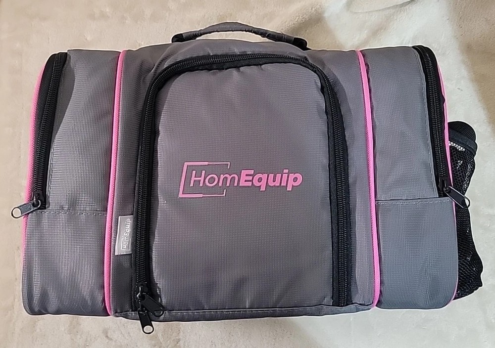 Insulated Lunch Box - Grey & Pink - Large