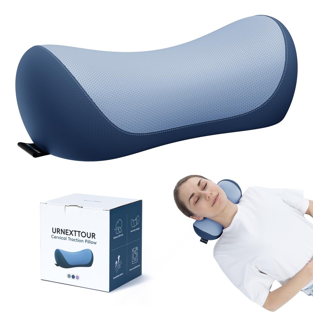 Neck Cervical Pillow with Memory Foam for Lumbar Support and Pain Relief