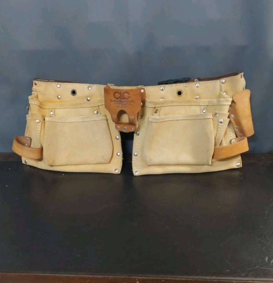 CLC Custom Leather Craft Tool Belt # I427X Adjustable Good Condition