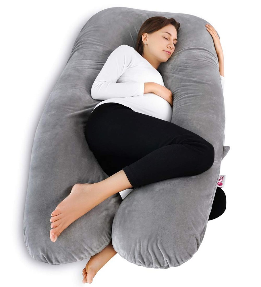U Shaped Pregnancy Pillow with Removable Zipper Cover for Comfortable Support