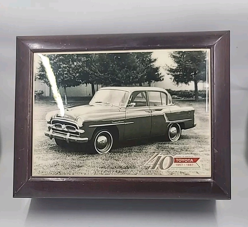 Toyota 40th Anniversary 1957-1997 Wooden Jewelry Keepsake Box-image