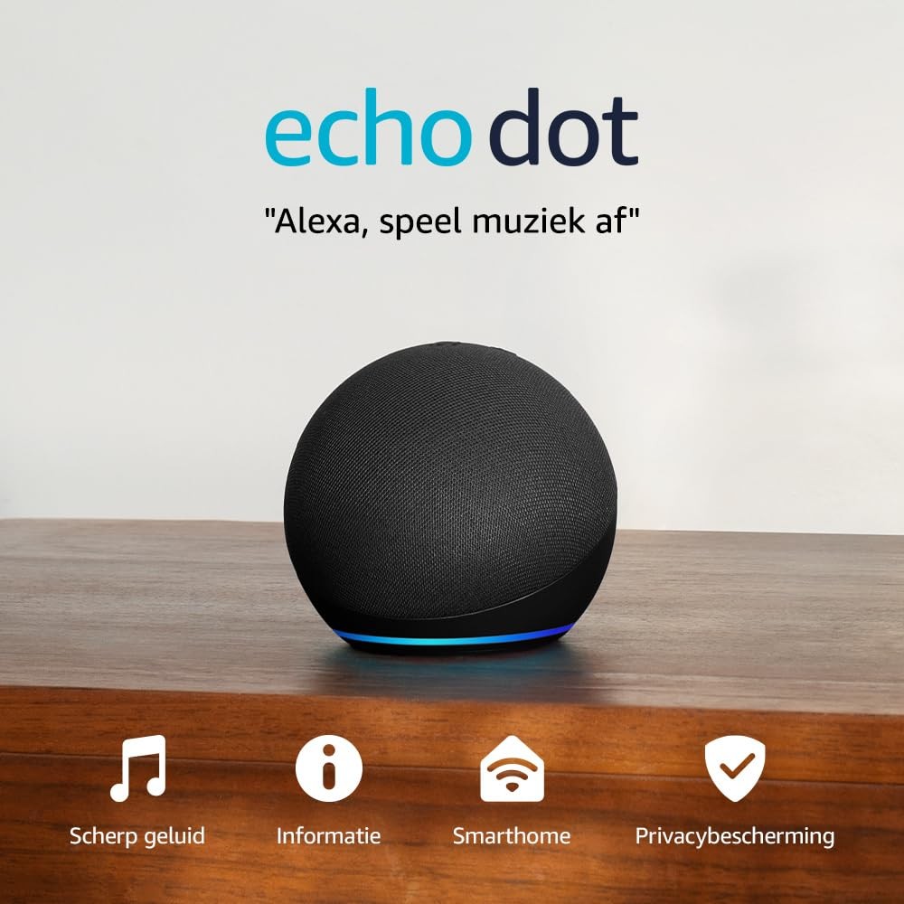Echo Dot 5th Gen Charcoal Smart Speaker with Alexa ACC NEW