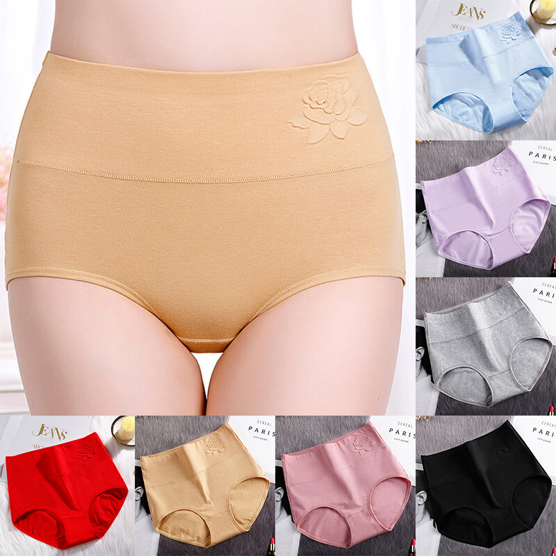 Women's Intimates High Waist Seamless Breathable Underwear Panties Briefs L-3XL~