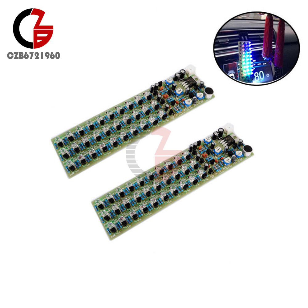 Voice Control Level Indicating LED Electronic Production Red/Blue/Green DIY Kit-image