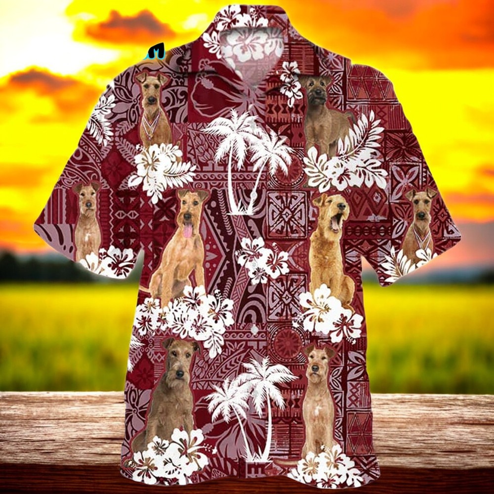 Irish Terrier Red Hawaiian Shirt Short Sleeve Summer Beach Sizes S to 5XL