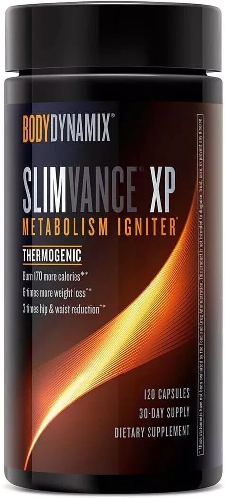 BodyDynamix Slimvance XP Thermogenic Weight Loss Dietary Supplement 120 Capsules