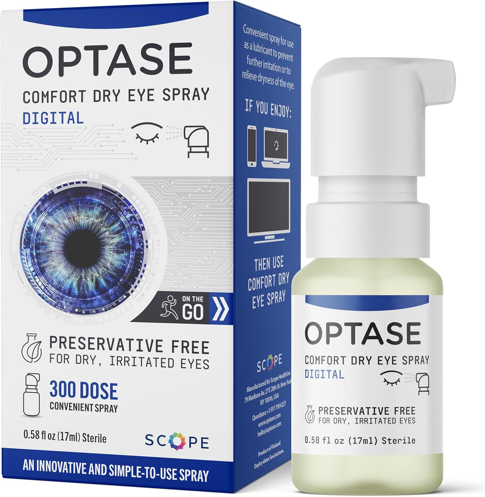 Comfort Dry Eye Spray - Preservative Free Artificial Tears Drops Alternative - D