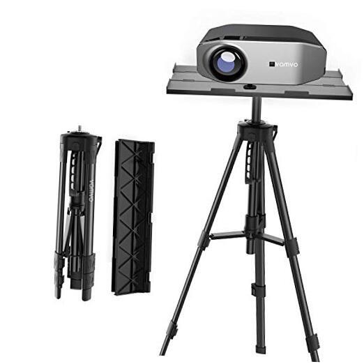 Projector Stand, Portable Projector Tripod Laptop Stand with Case, Multi Black